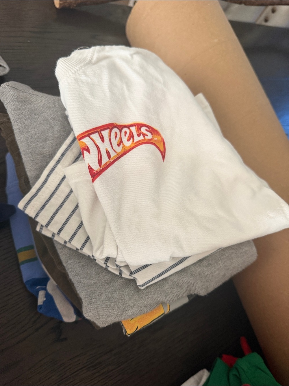 Zara White Long Sleeve Tee with Red & Orange Logo